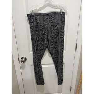 Champion Womens Leggings Snakeskin Print Gray XXL